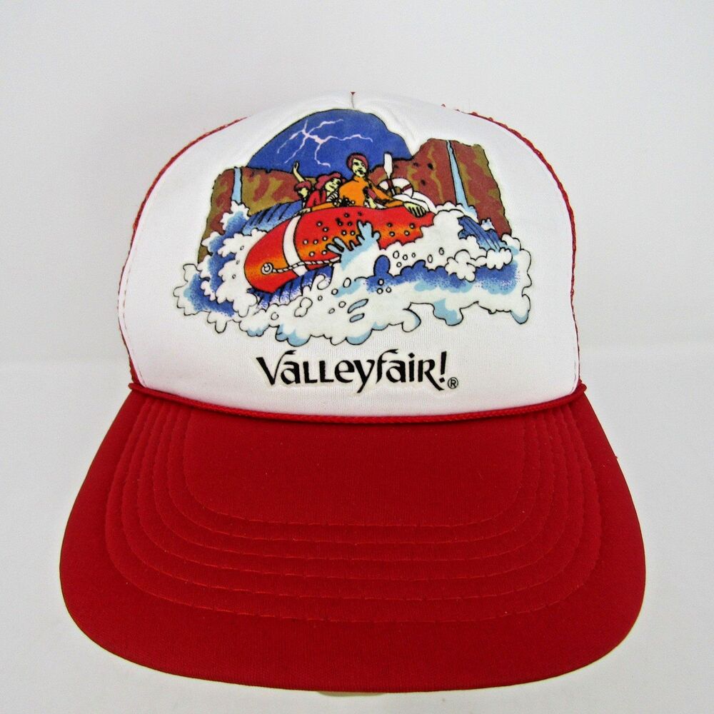 Valleyfair Vintage Snapback Hat Adjustable Mesh Trucker Cap White Water Rafting